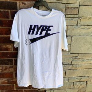 NWOT Effectus White Hype Basketball T-shirt Men Lg